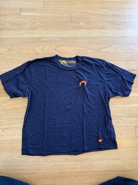 Aviator Nation Navy Crewneck with Yellow Tag